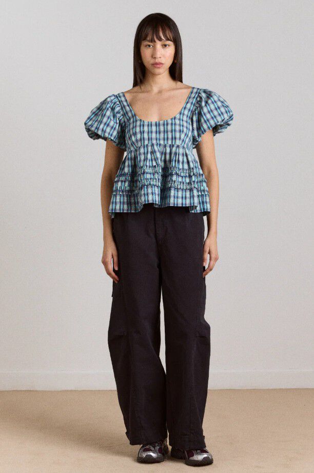 SUMMER JOY BLOUSE- TOMBOY CHECK