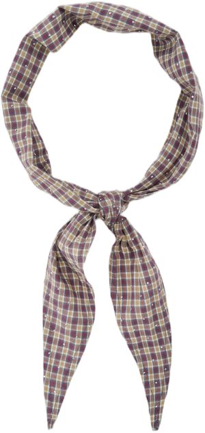 Scarf diamond shape checked strass