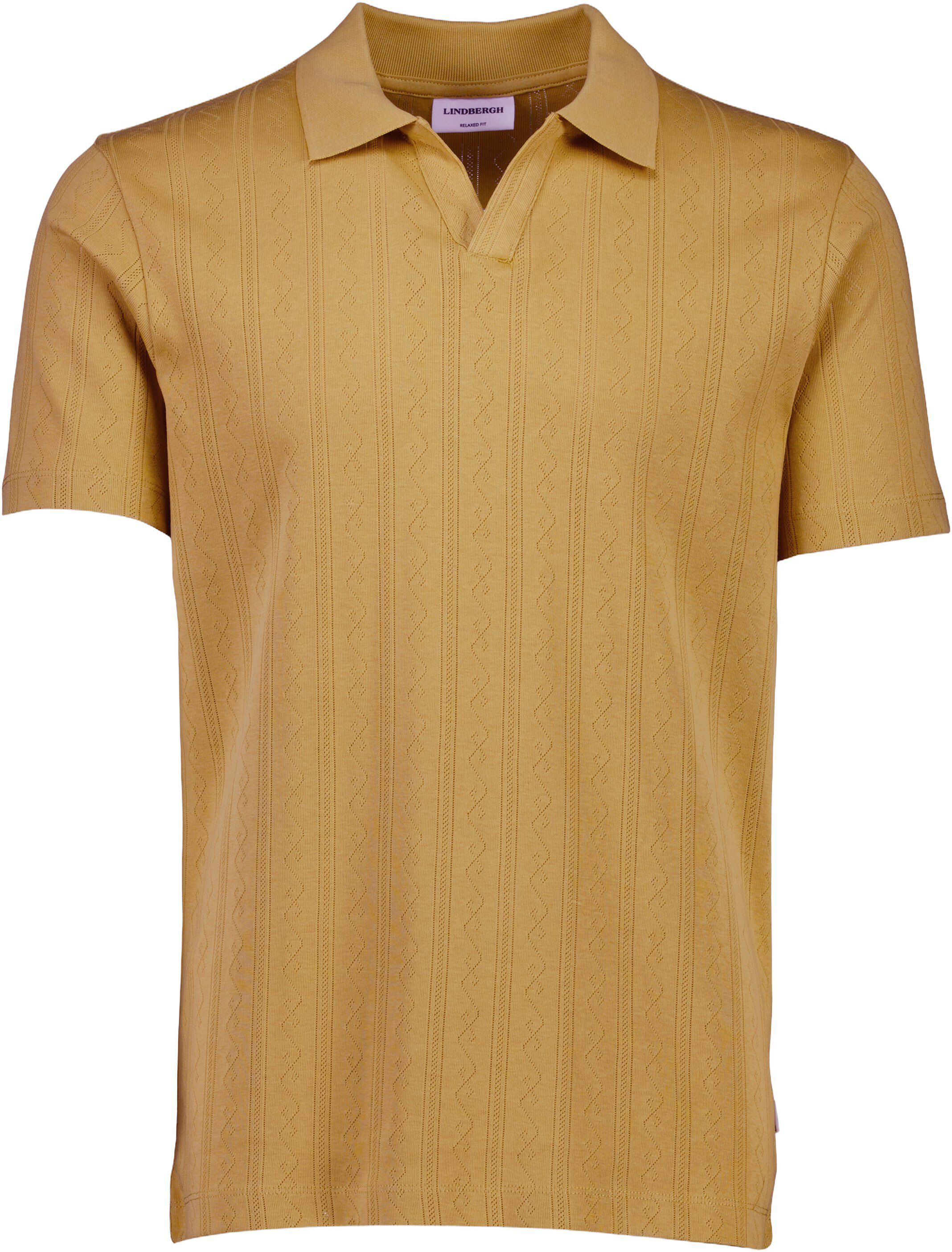 Jacquard v-neck polo S/S