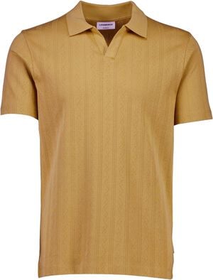Jacquard v-neck polo S/S