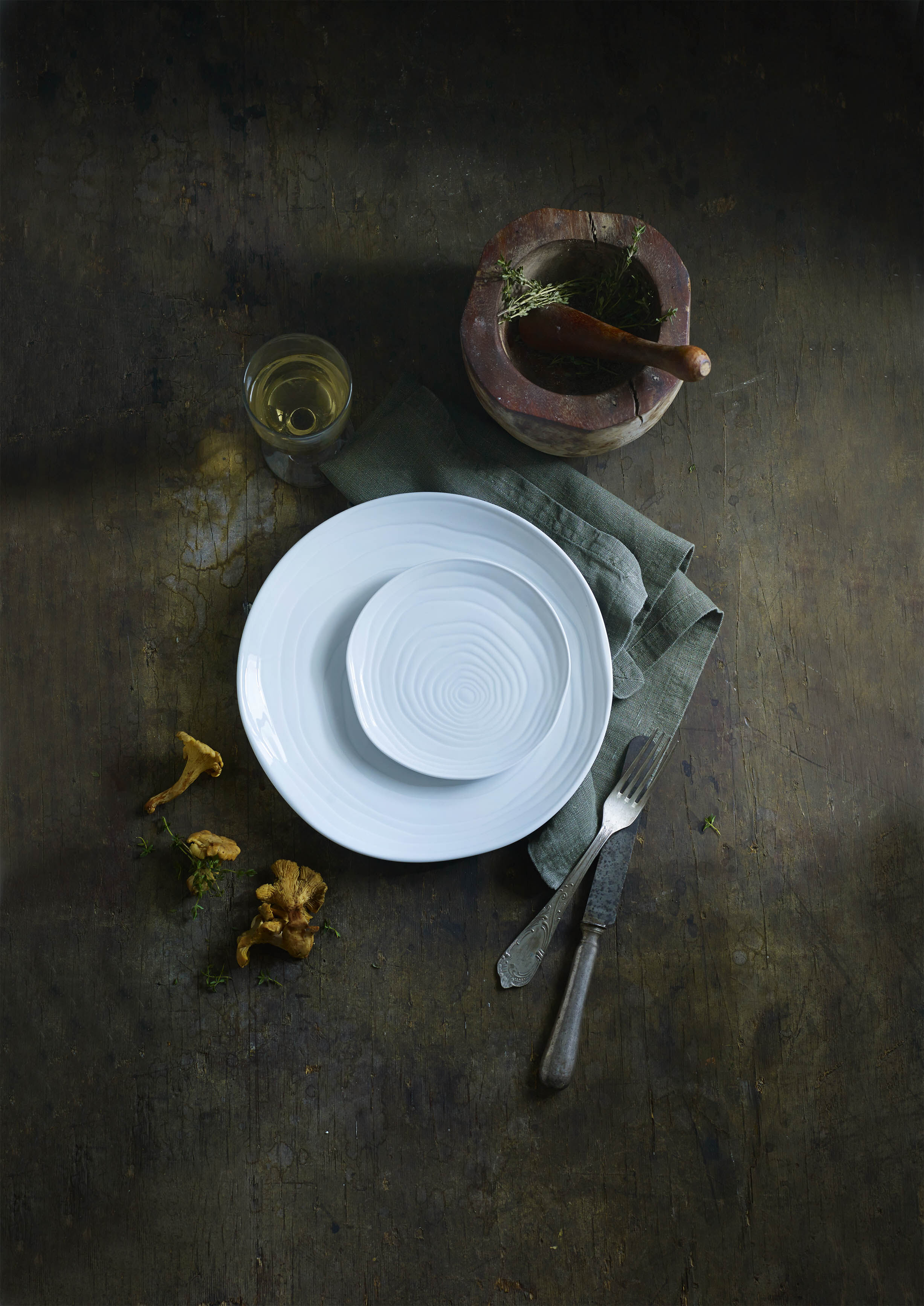 "Tallerken flat Boulogne 16,5 cm Hvit"