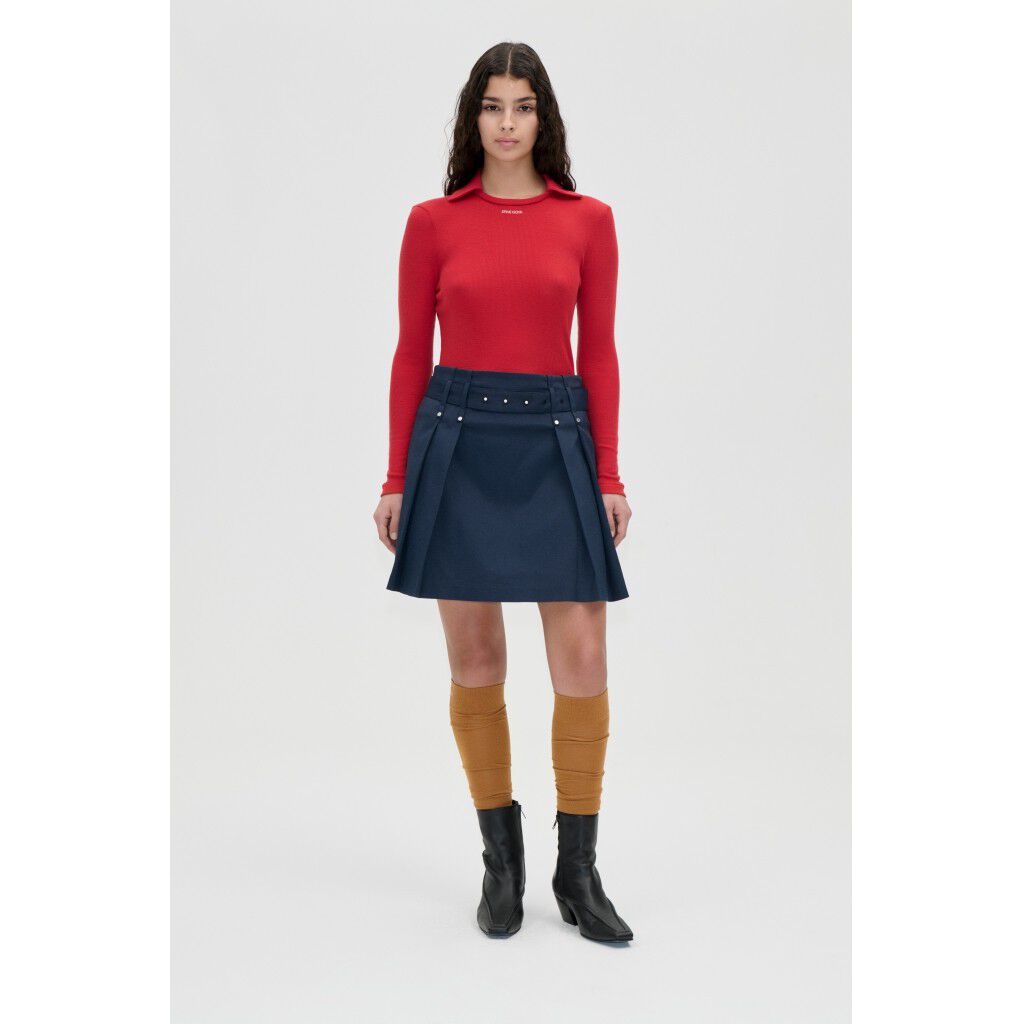 2510 Lux Rib, Long Sleeve Polo Top