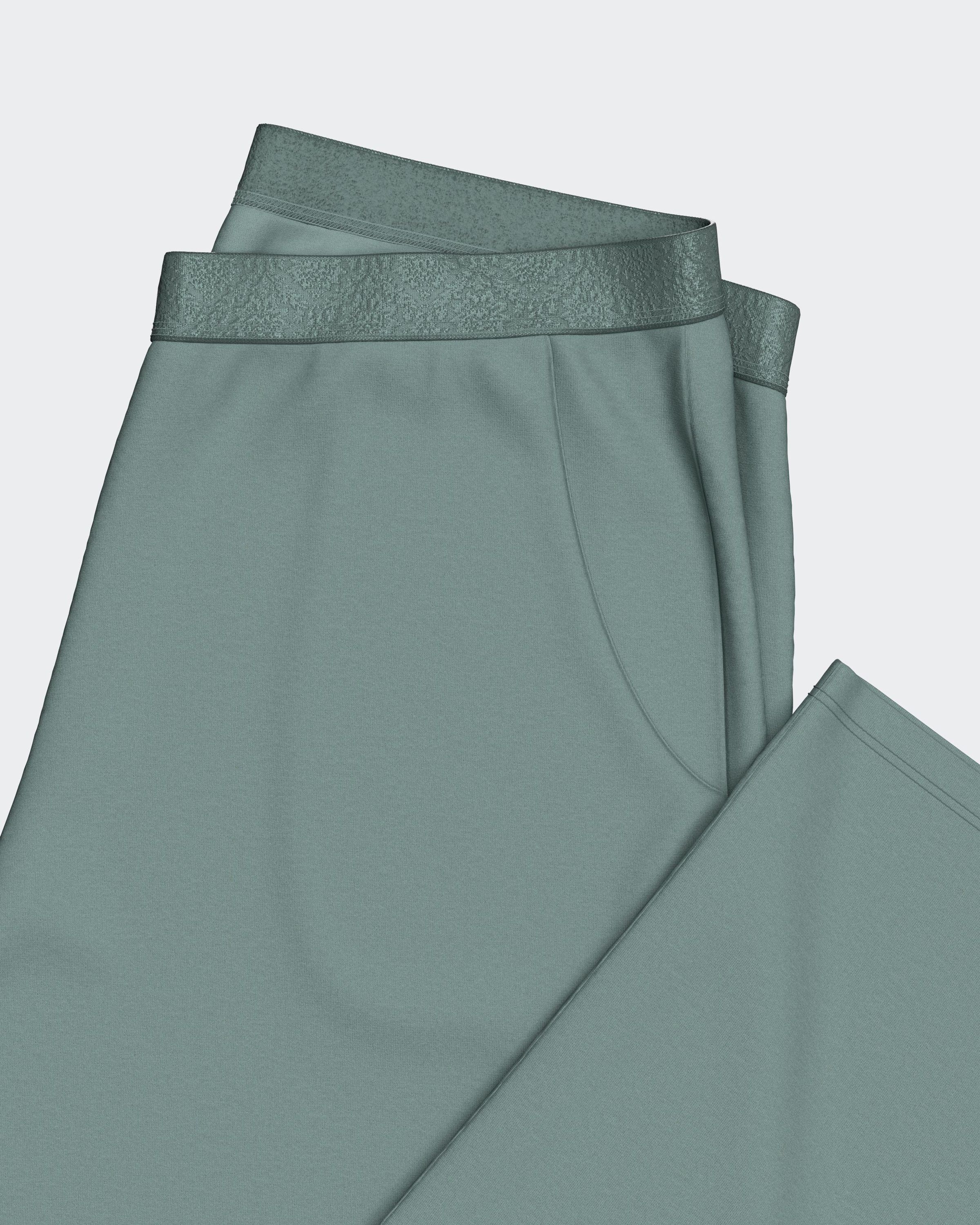 Long pyjama set with elastic waistband