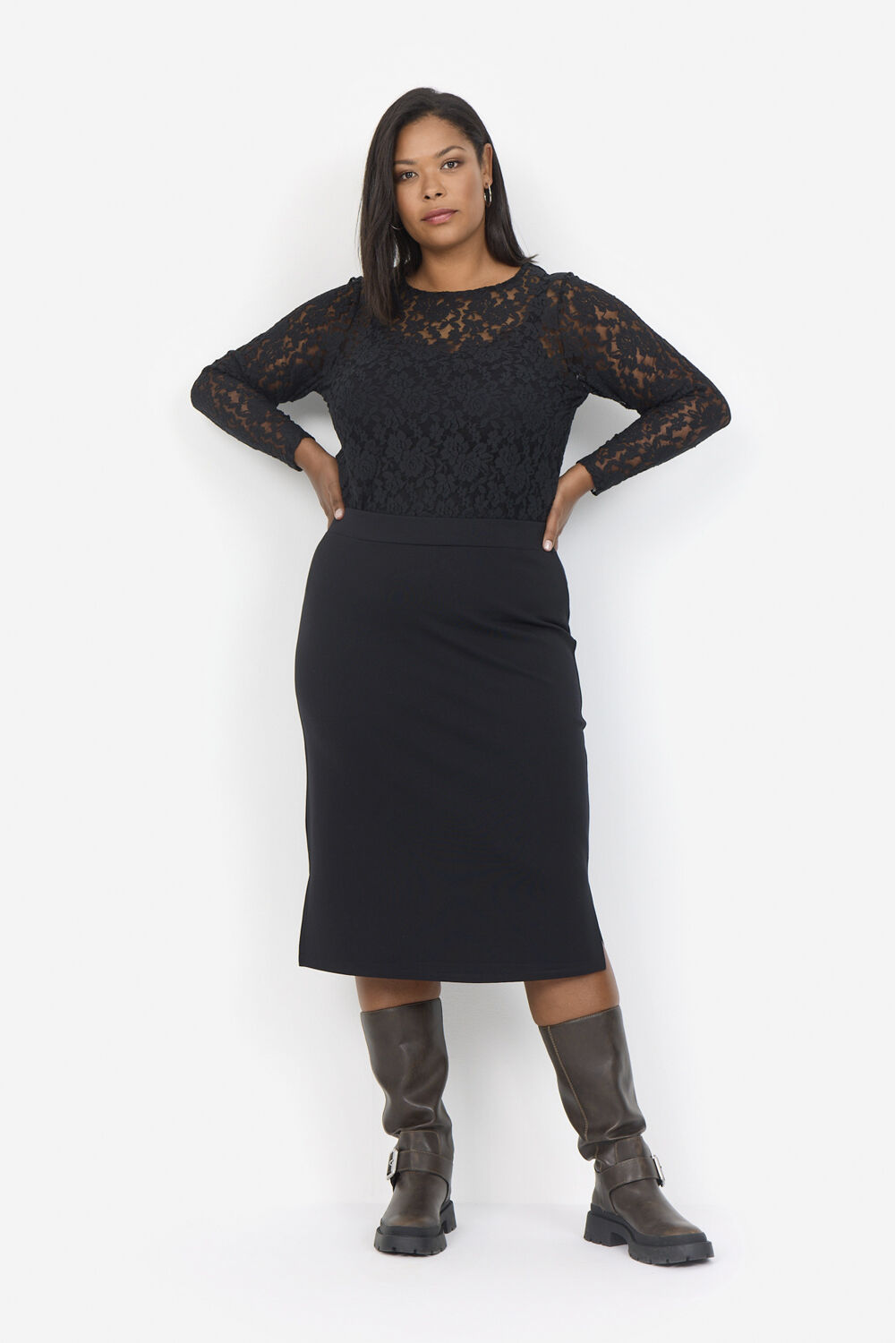 Curvy WA-GRAZIA 2 T-shirt Sort