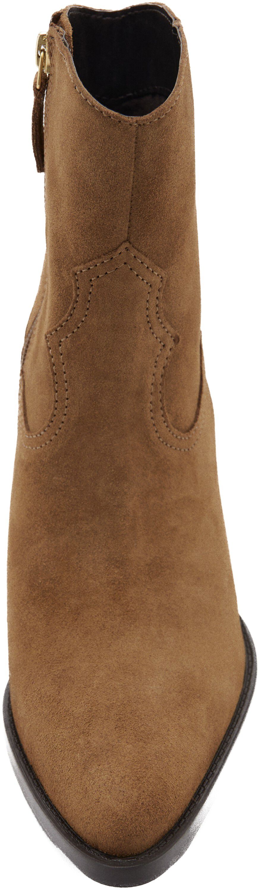 Suede block-heel boots