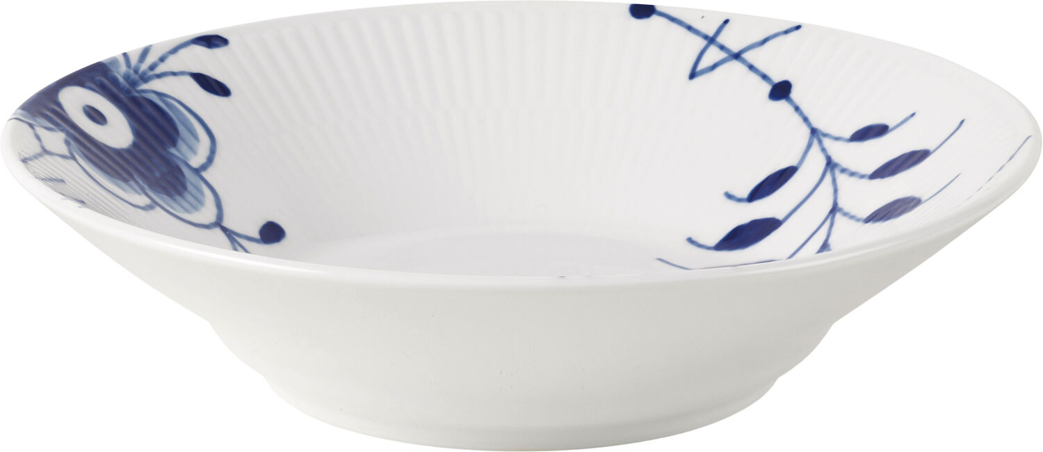 Bl&aring; Mega Riflet Tallerken Dyb, 21 cm