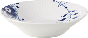 Blå Mega Riflet Tallerken Dyb, 21 cm