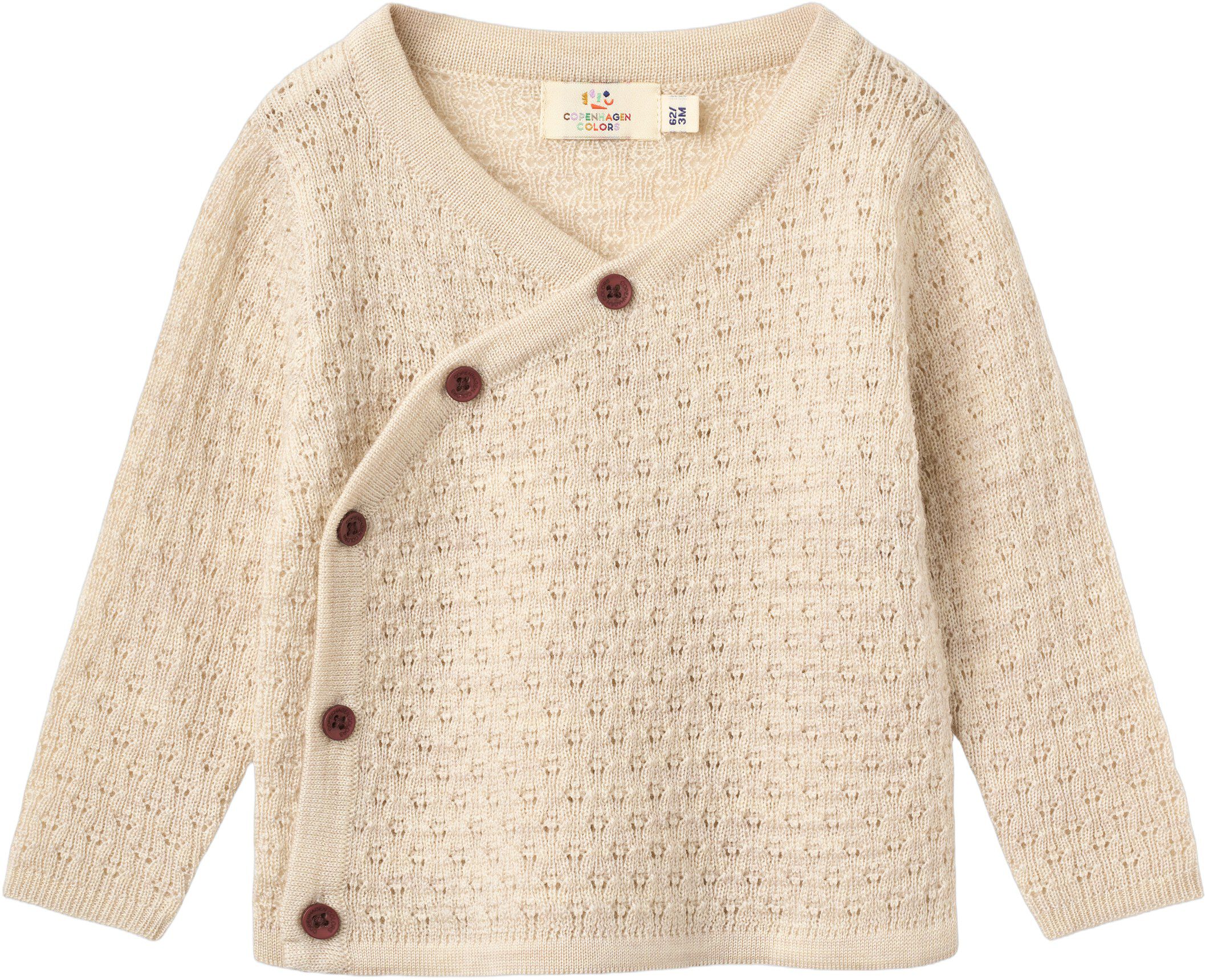 Merino Pattern Baby Cross-Over Cardigan