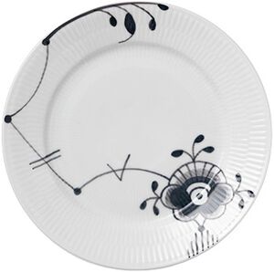 Black Fluted Mega 22 cm tallrik dekor nr. 6