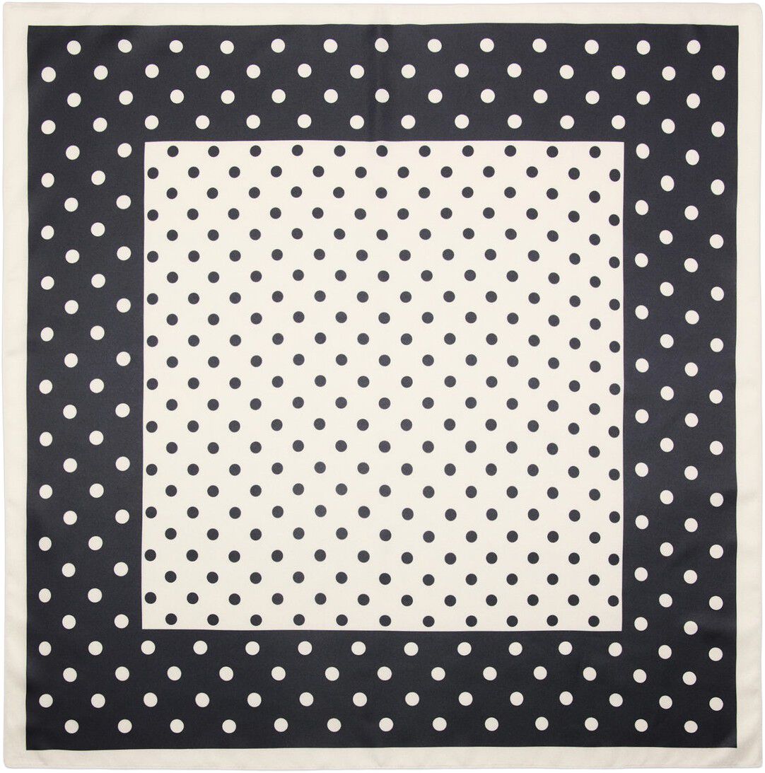 Satin check-print scarf