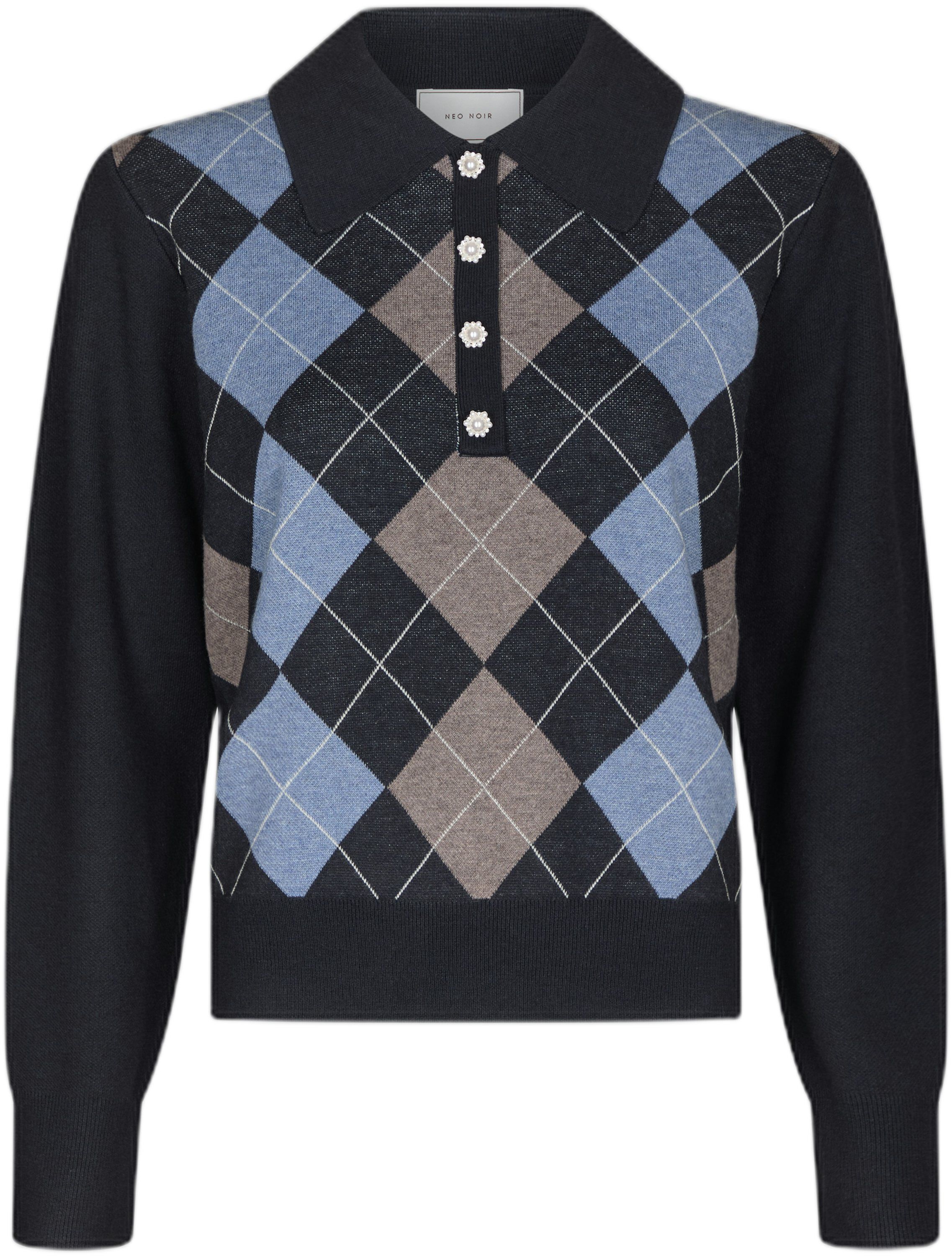 Julina Check Knit Blouse