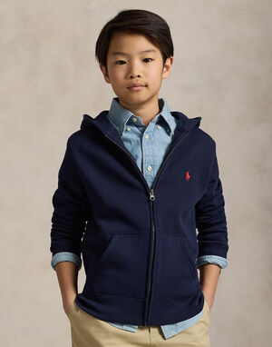 Cotton-Blend Fleece Hoodie Teens