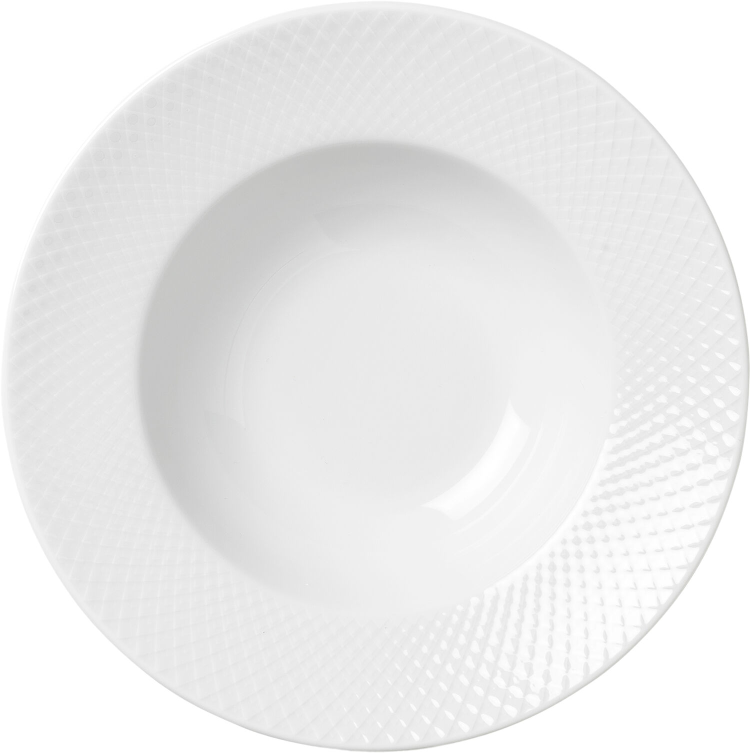Rhombe Pastatallerken &Oslash;24,5 cm hvid porcel&aelig;n