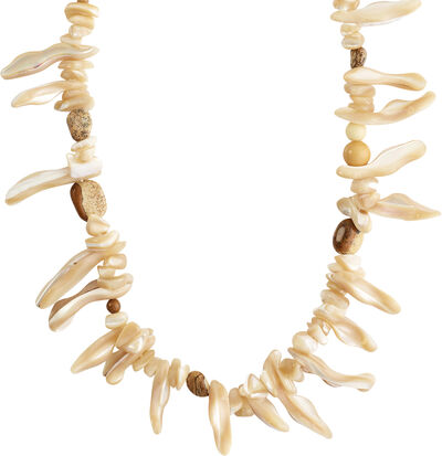 LIGHT seashell necklace brown/gold-plated