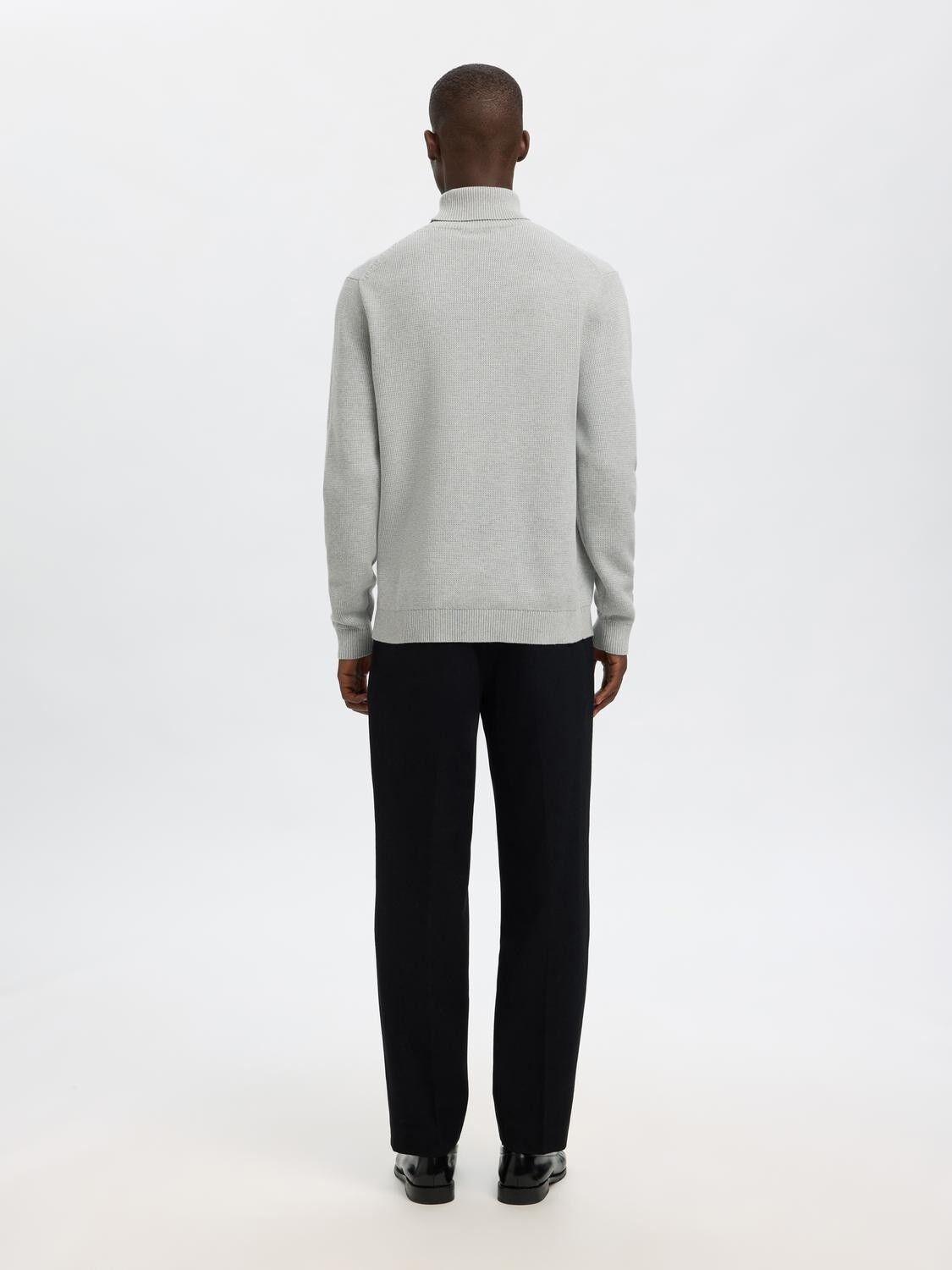 SLHDANE LS KNIT STRUCTURE ROLL NECK