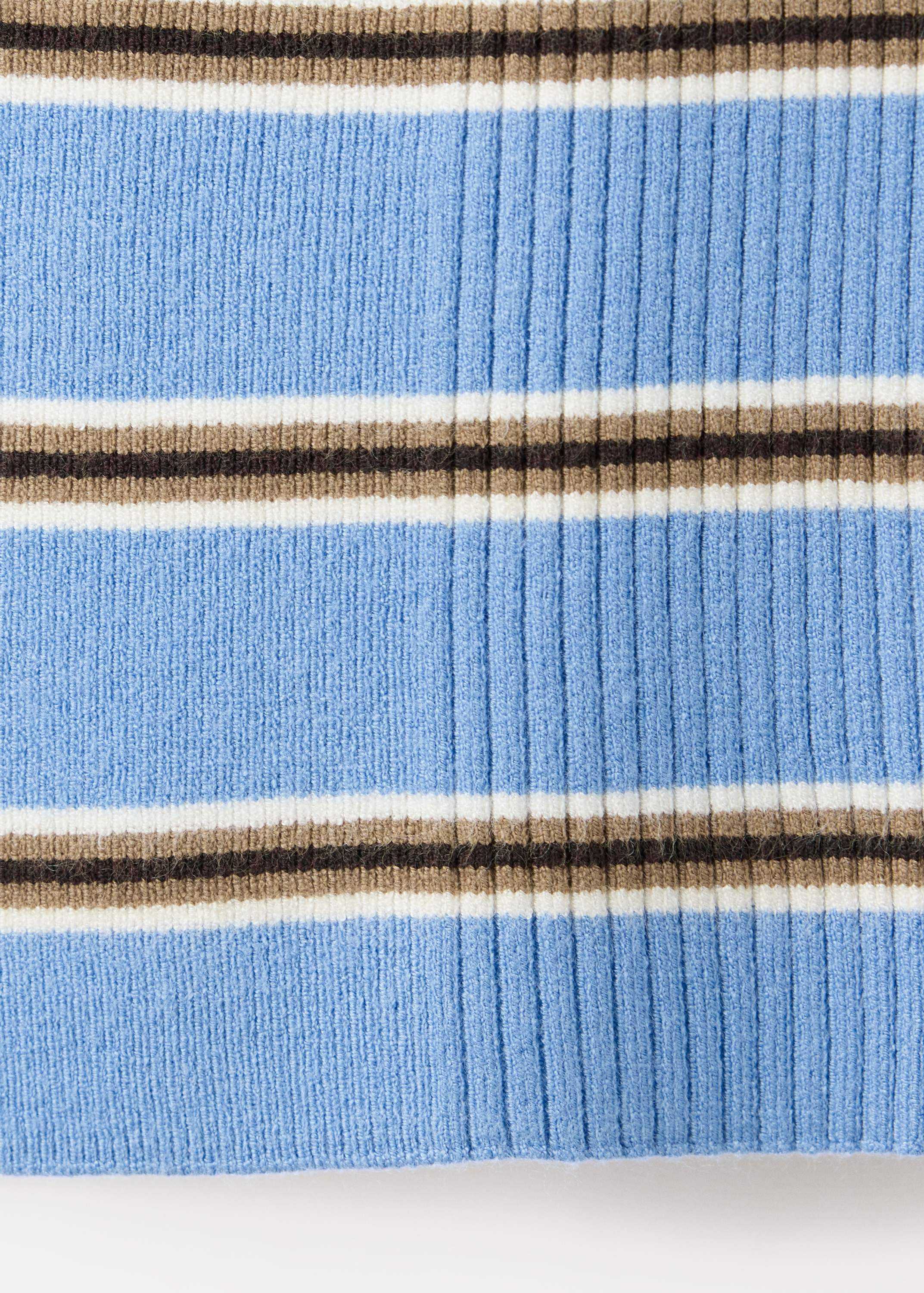 Striped ribbed vest
