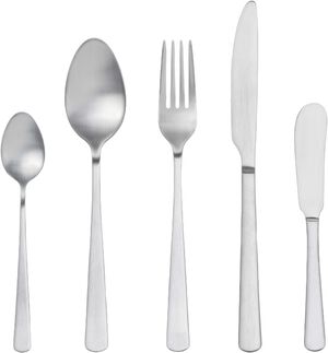 Bestickset Essentials Soft 20 delar Matt st&aring;l