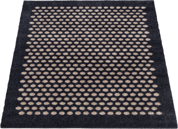 Måtte 60x90 cm, dot sort/sand
