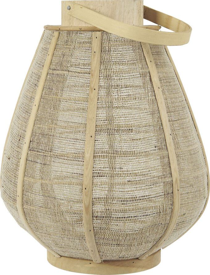 Lygte m/glasindsats konisk hessiansider