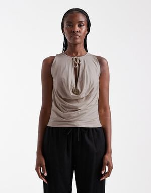 TSJANNA SLINKY COWL TOP JRS