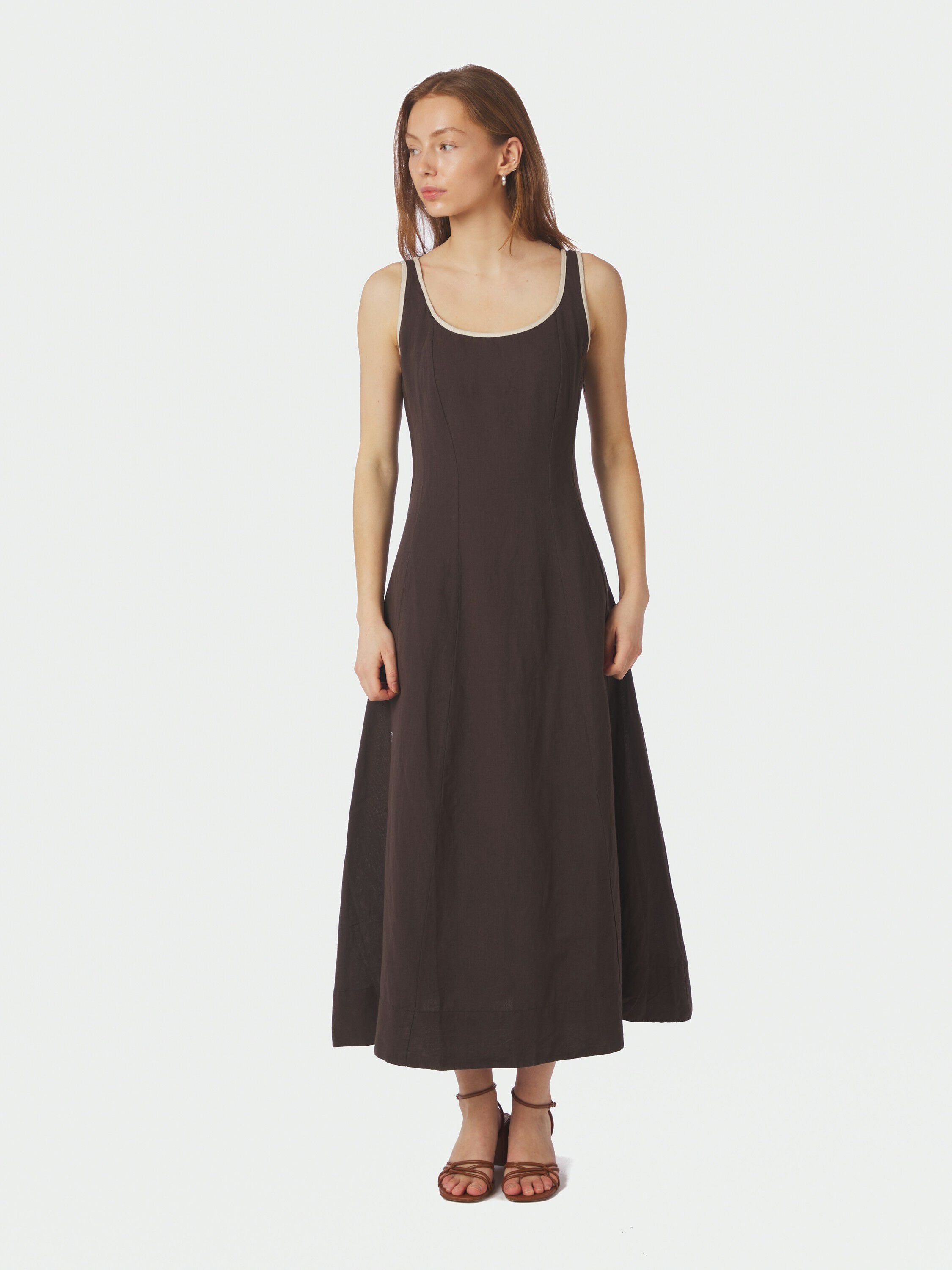 Safinan Linen Contrast Dress