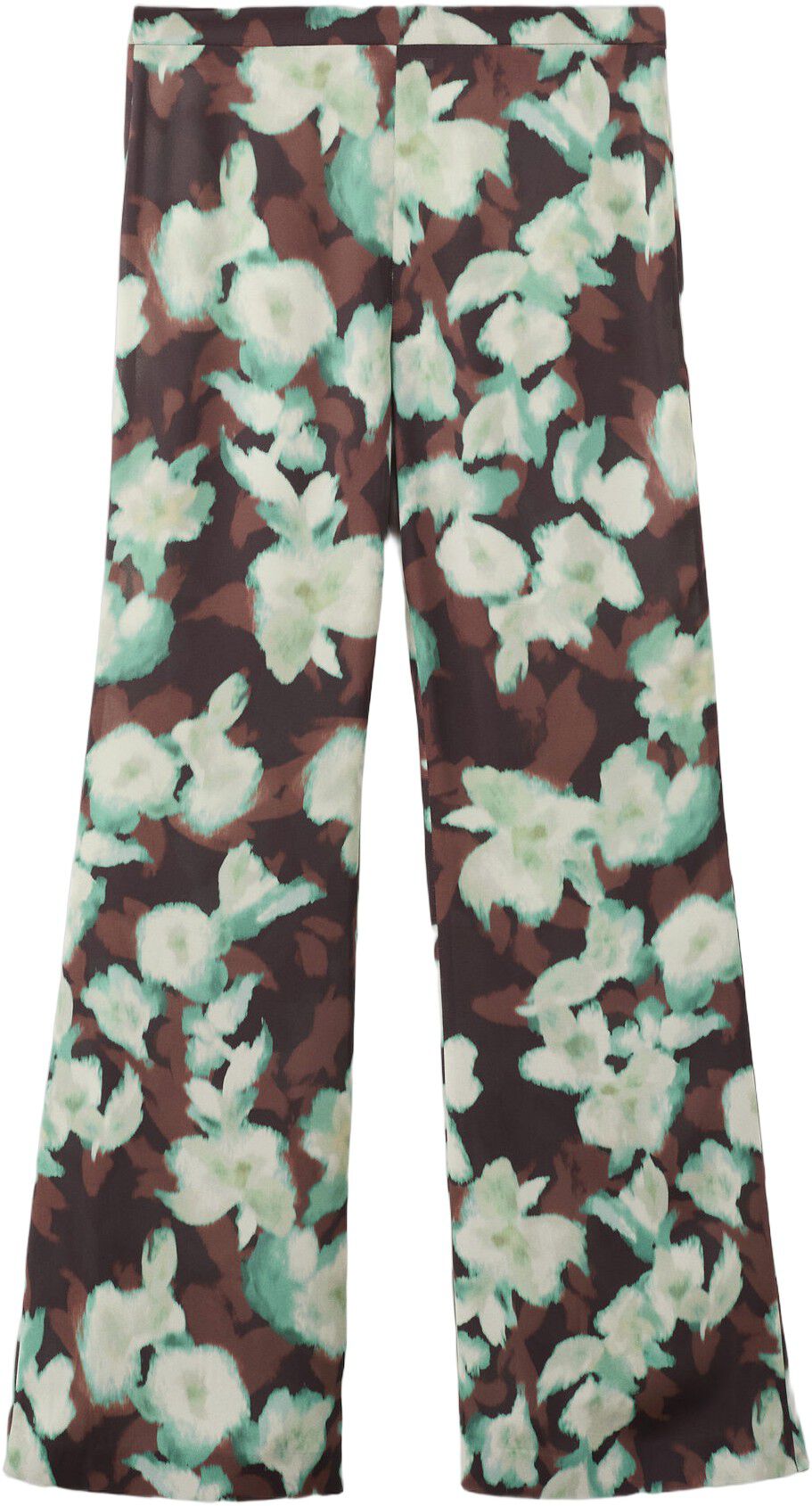 Printed flared trousers