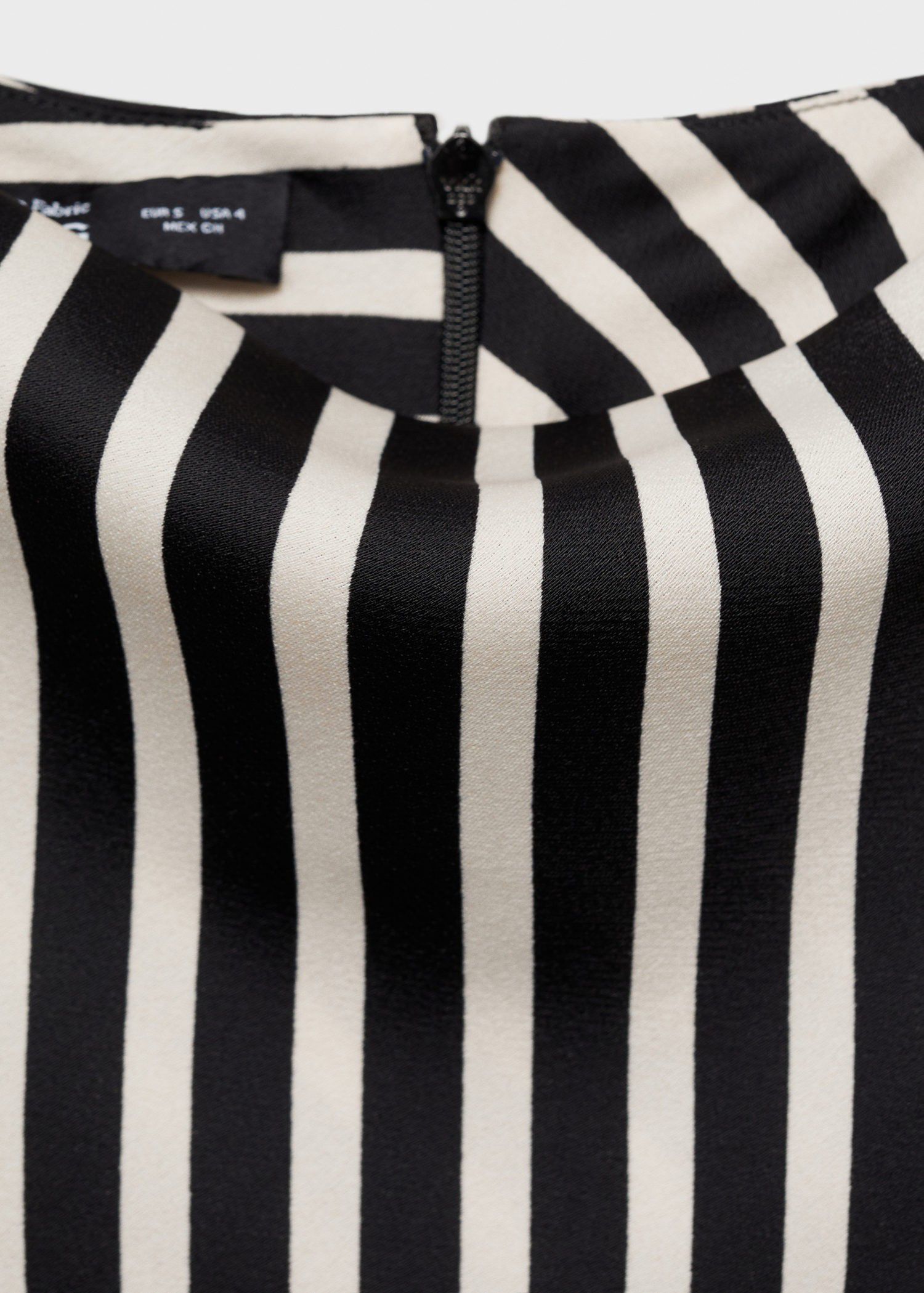 Striped perkins collar blouse