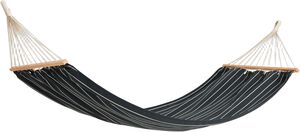 Outdoor Market Hammock - Black with beige stripe -