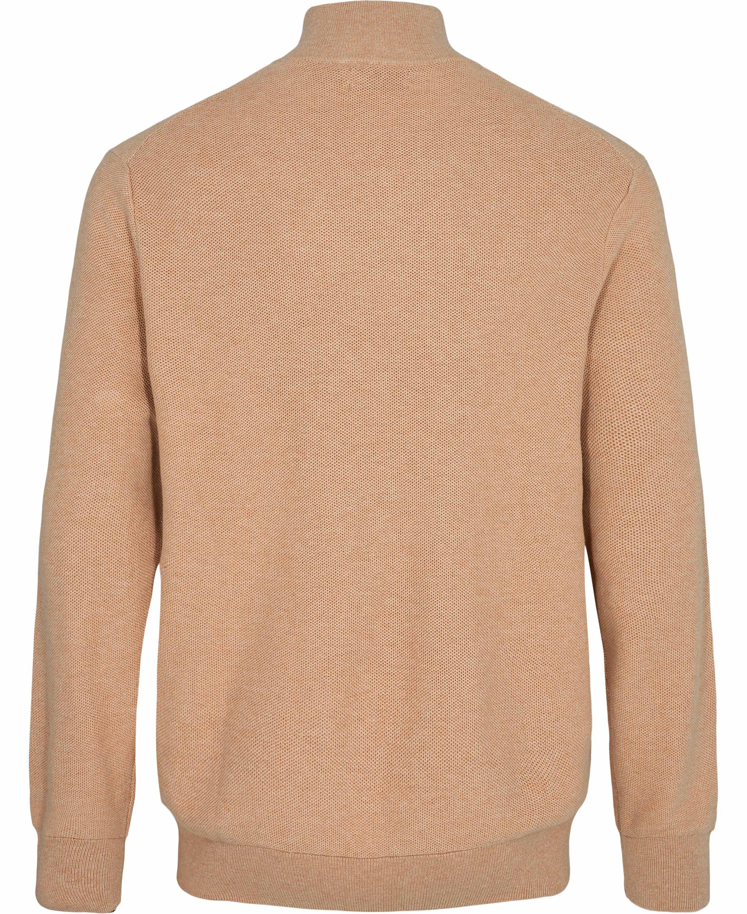 Mesh-Knit Cotton Quarter-Zip Sweater