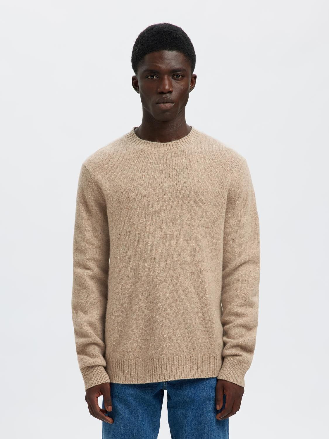 SLHNEIL LS KNIT NEPS CREW NECK