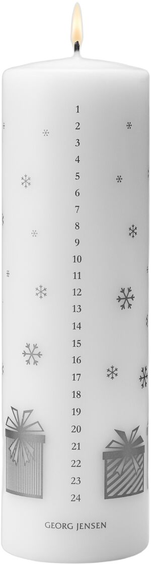 CC 2025 CALENDAR CANDLE SILVER PARAFFIN