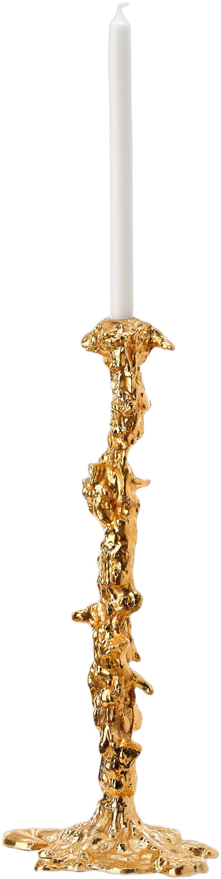 Drip candle holder gold XXL