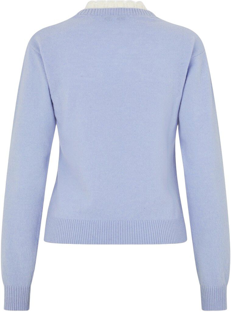 2469 Wool, Ruffled Crewneck Sweater