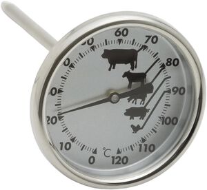 Stektermometer 12 cm Rostfritt stål/Glas