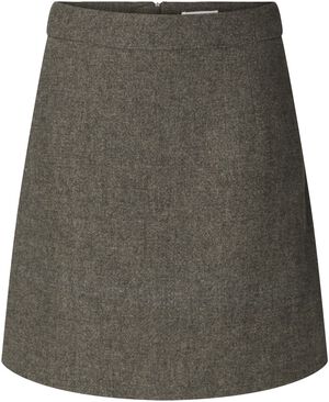 SLWREEDA WOOL BLEND HW SHORT SKIRT