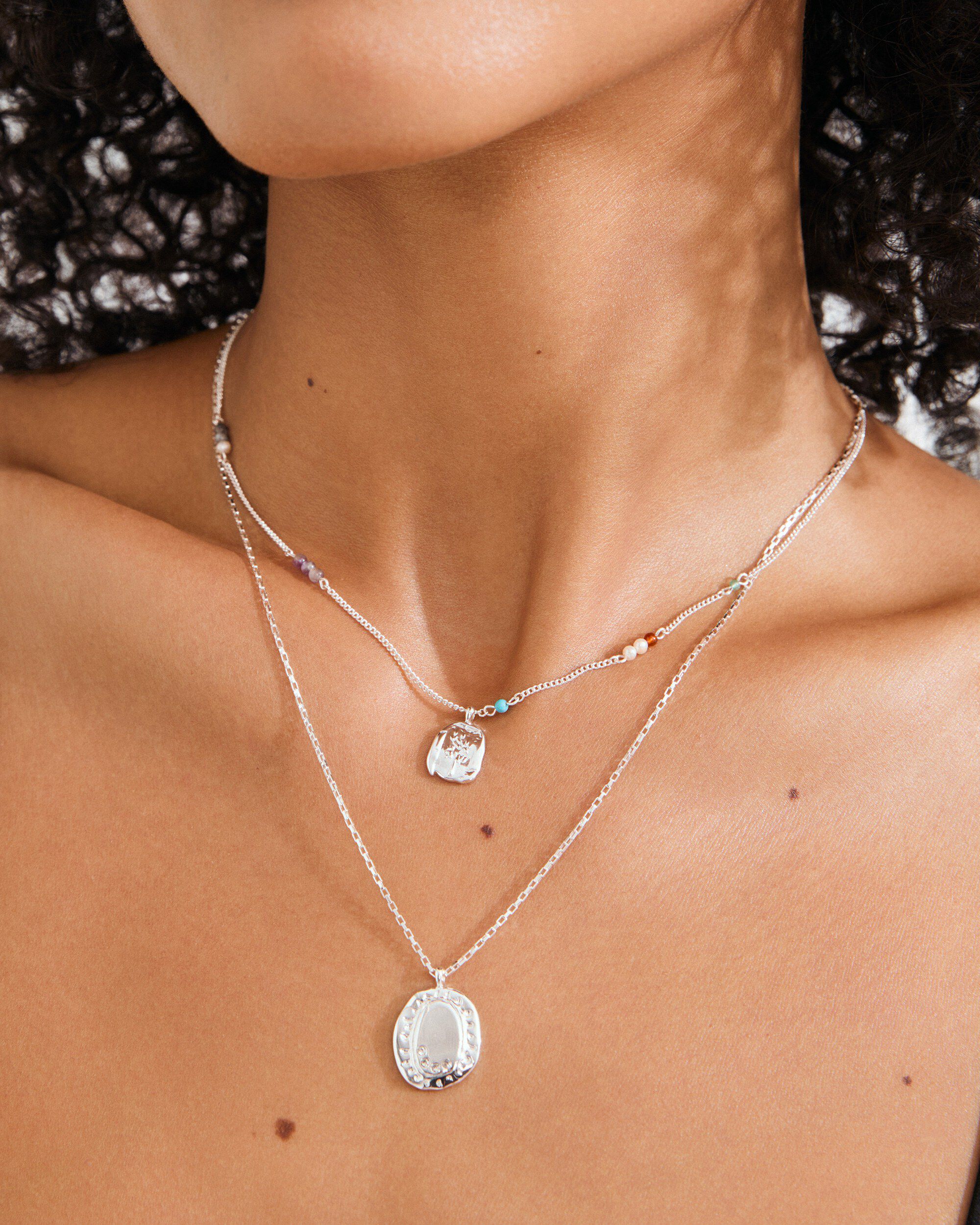 HERE necklace silver-plated