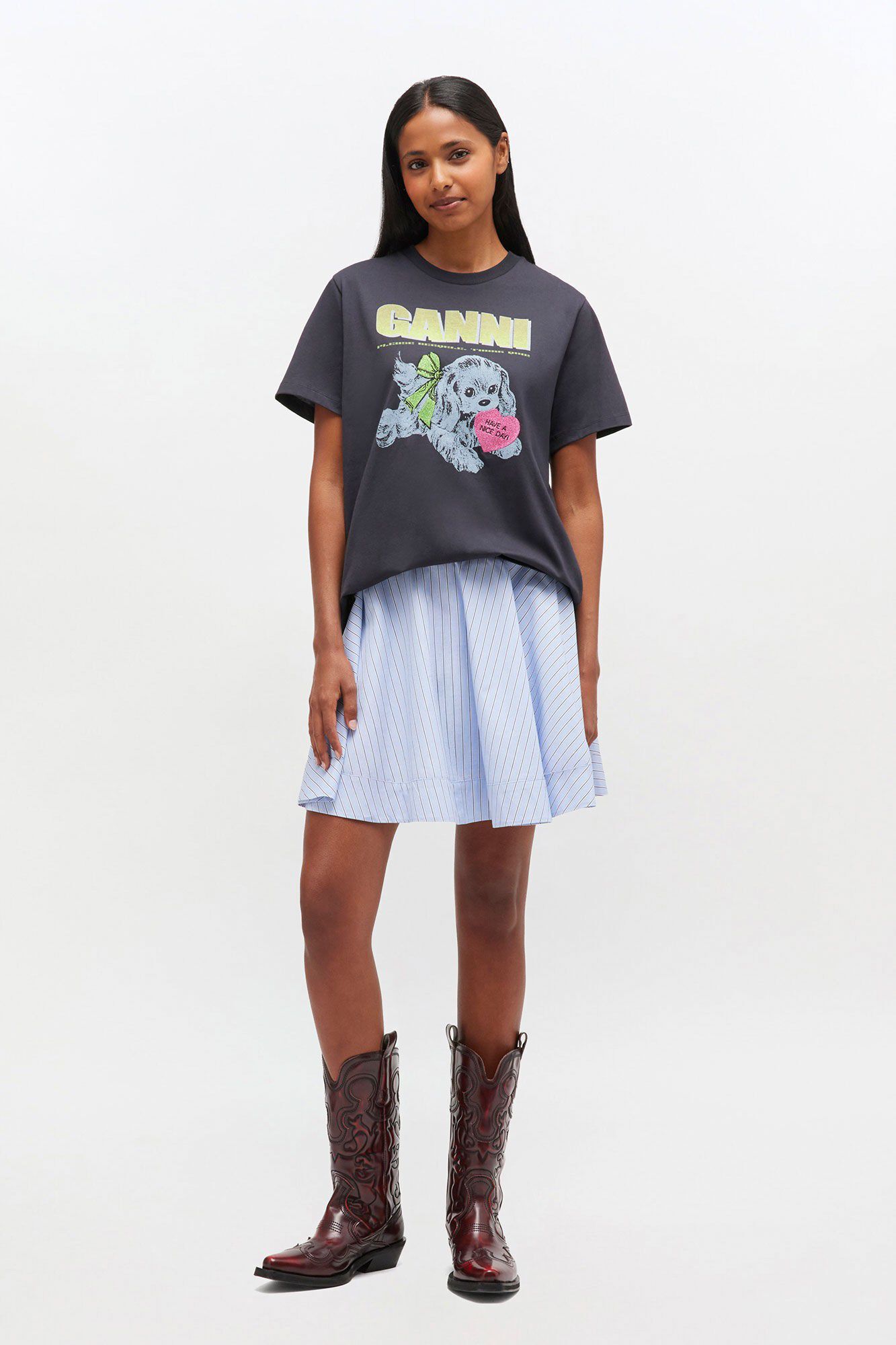 Basic Cotton Jersey Neon Puppy T-sh