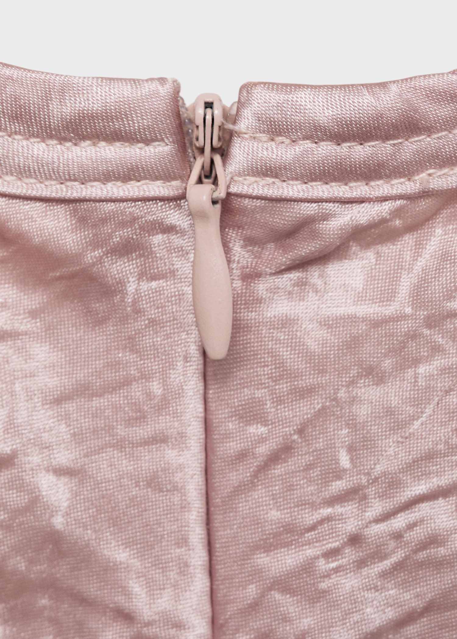 Crinkle-effect satin blouse