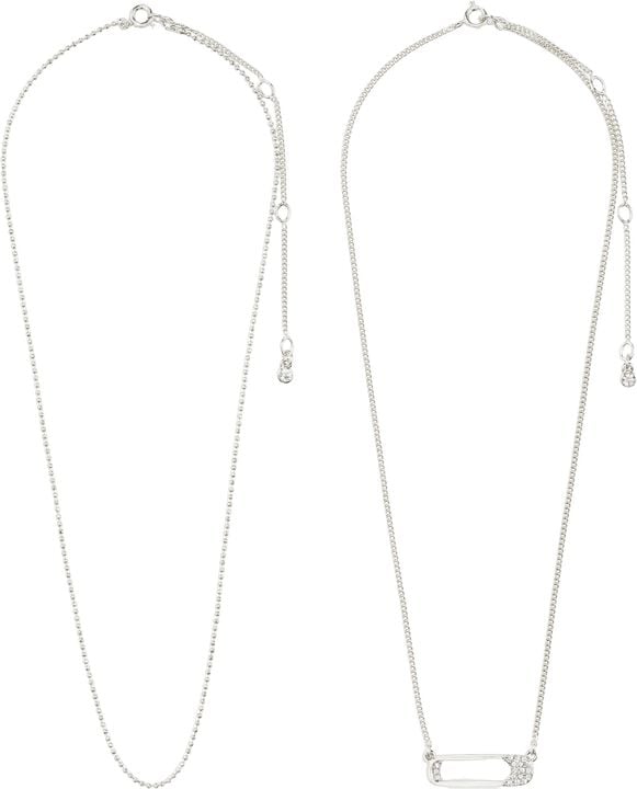 INSTANT necklace, 2-in-1 set, silver-plated