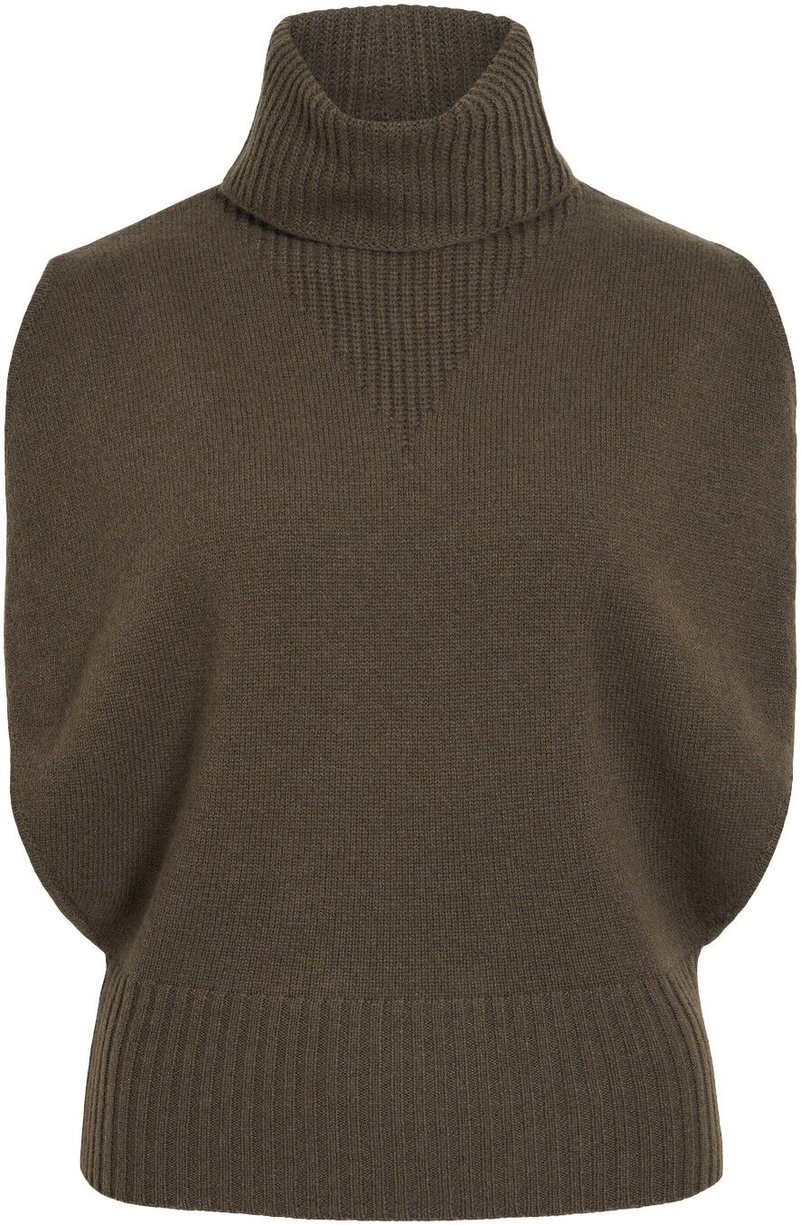 Roucleo Roll Neck Knit Vest/Pf