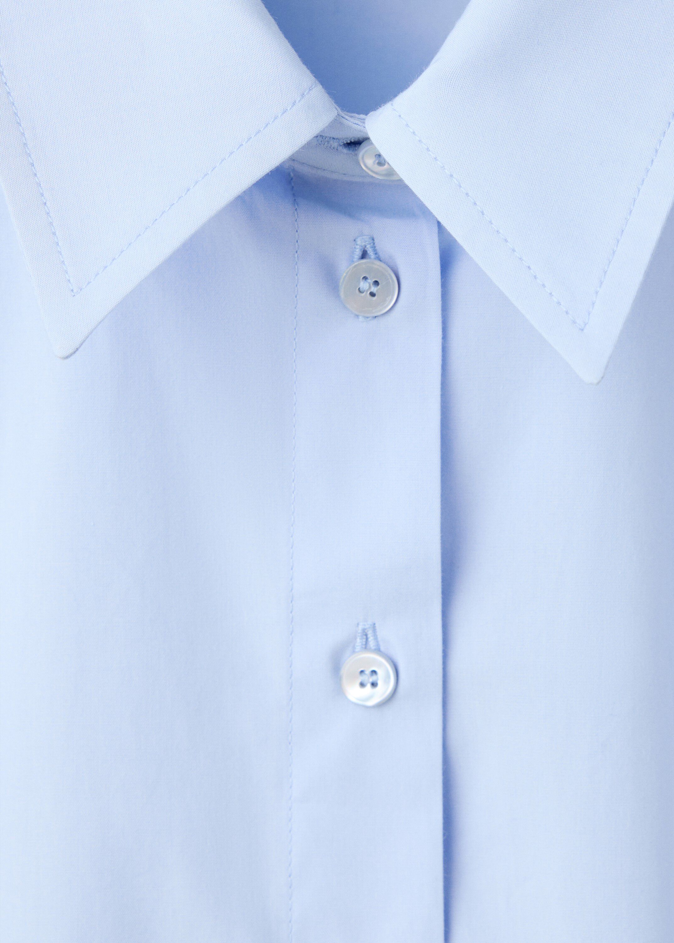 Pleated cotton shirt