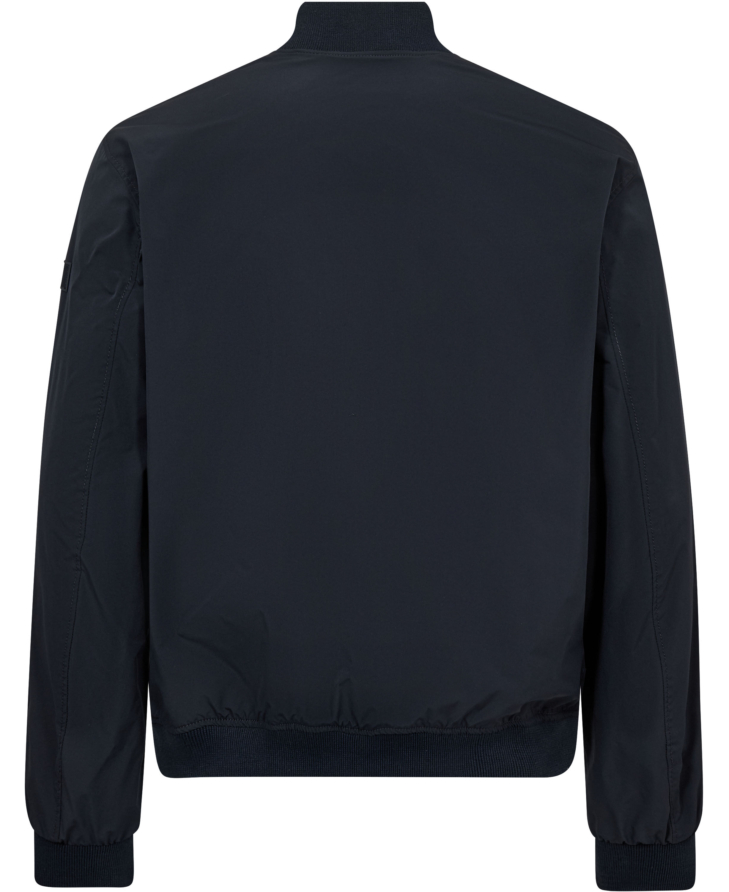 Jacket, bomber collar, knitted hem