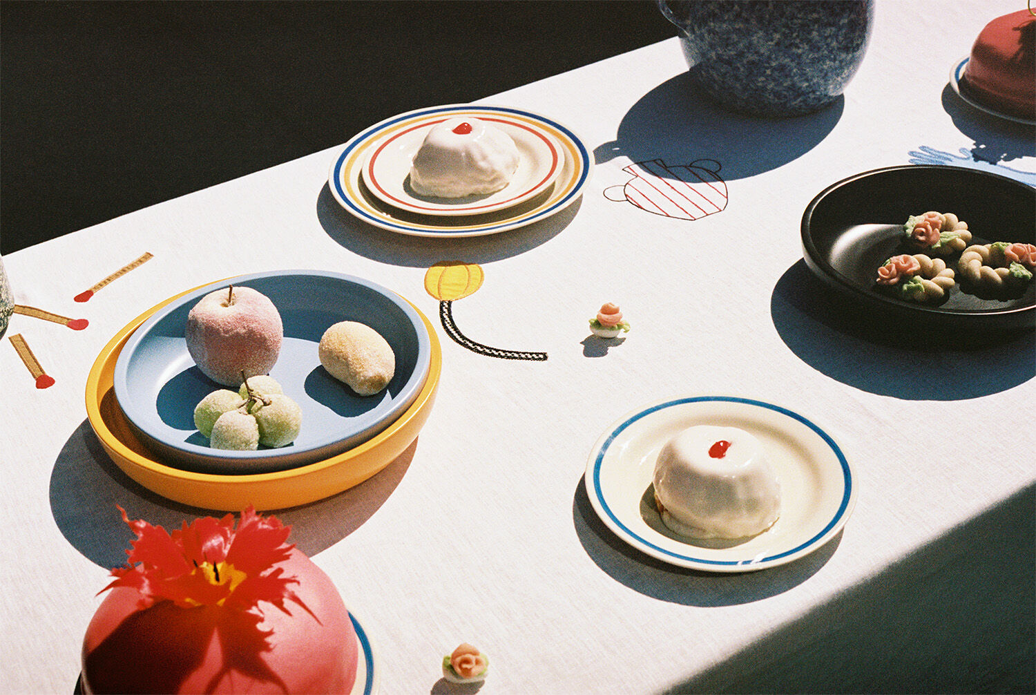 Sobremesa Plate-24,5 Set of 2-Blue