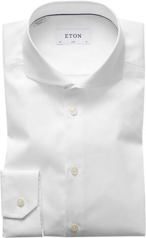 Light Blue Signature Twill Shirt - Extreme Cut Away Collar - Slim Fit