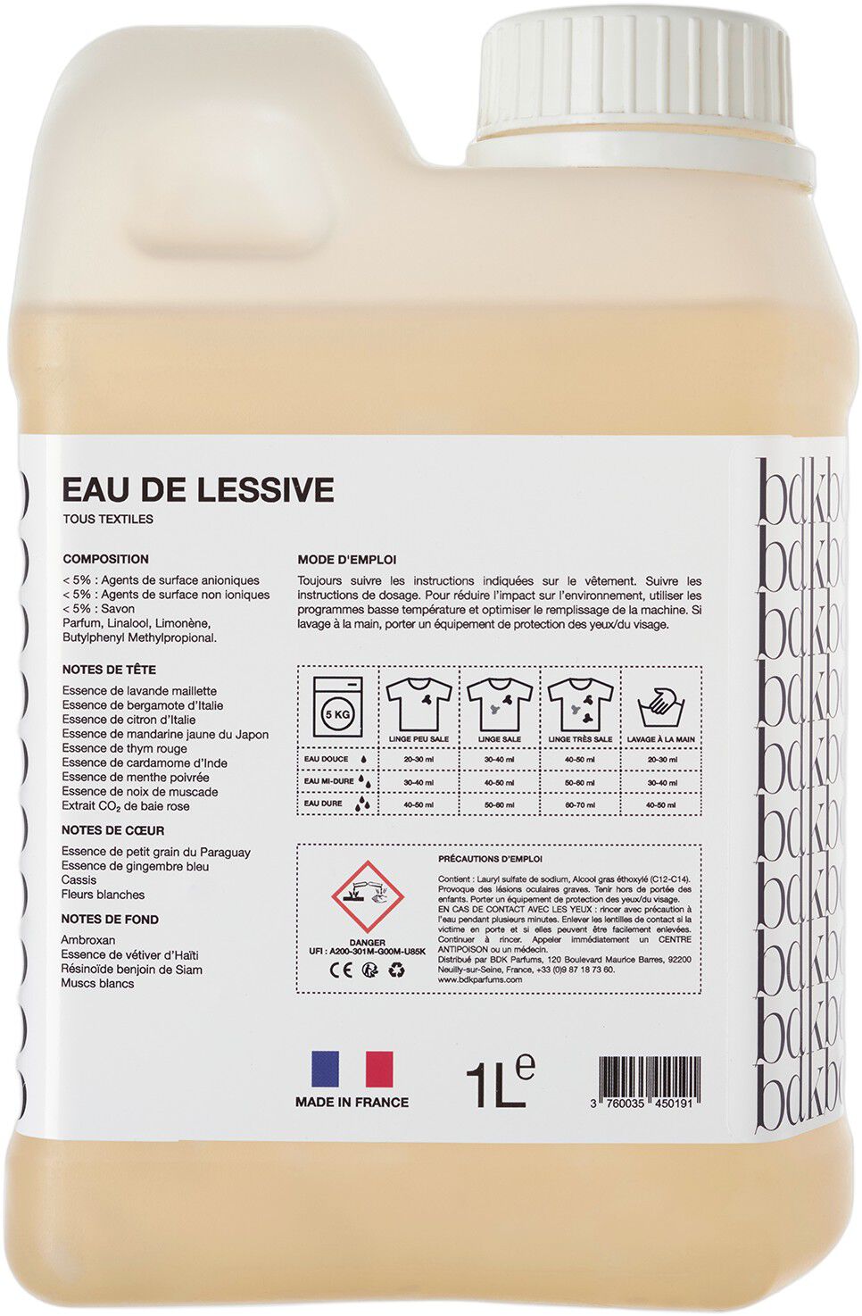 BDK LAUNDRY WATER WHITE - 1L