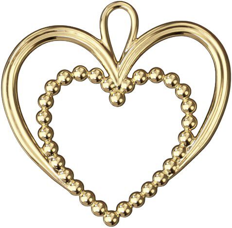 Perle Hjerte H6. 5 forgyldt