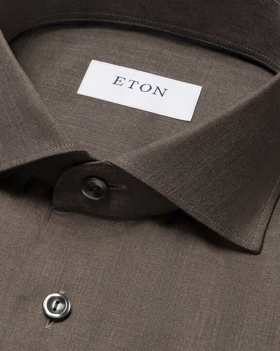 Slim Fit Herringbone Wrinkle Free Flannel Shirt