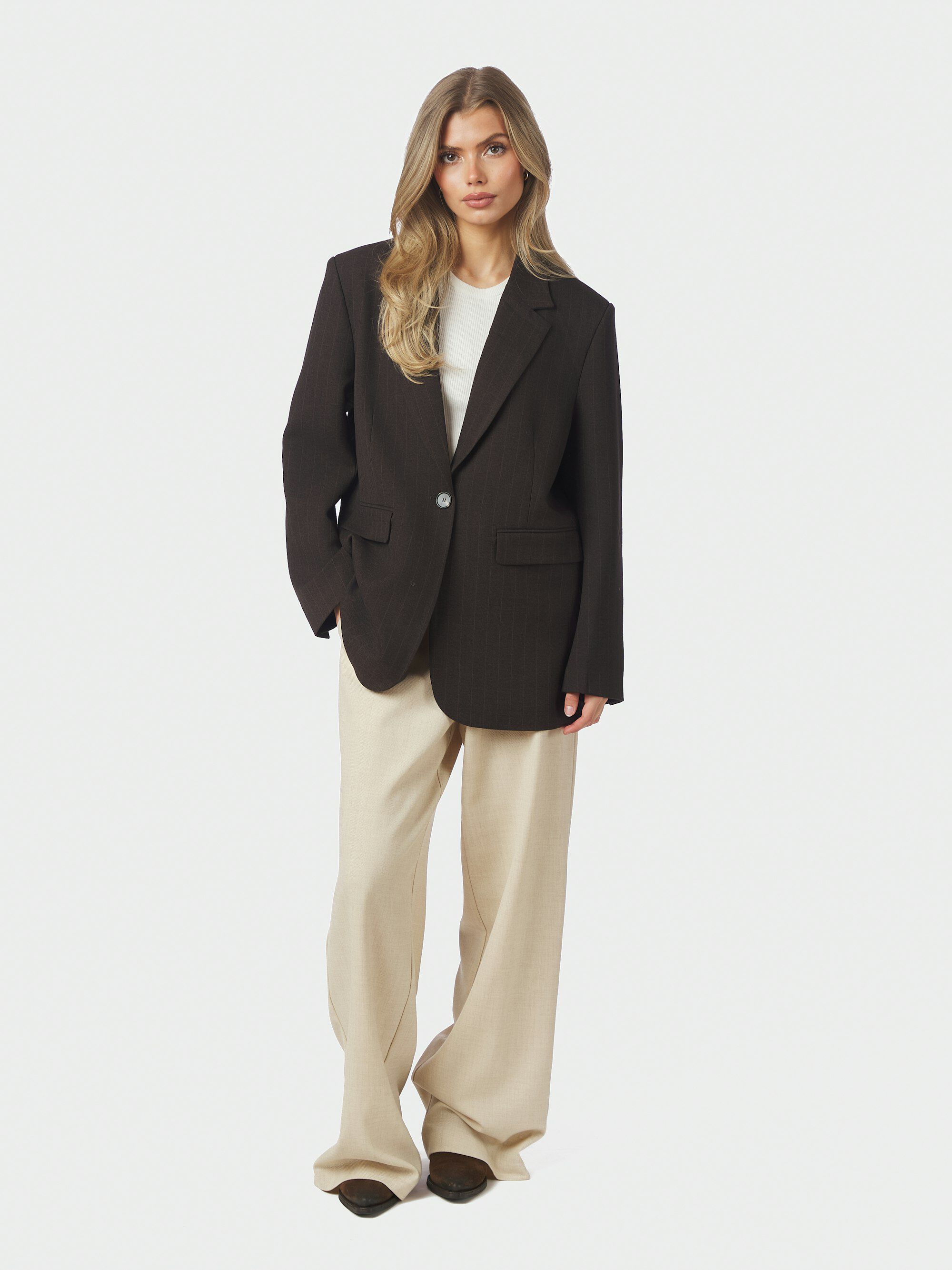 Gaby Pinstripe Blazer