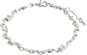 HALLIE organic shaped crystal bracelet silver-plated