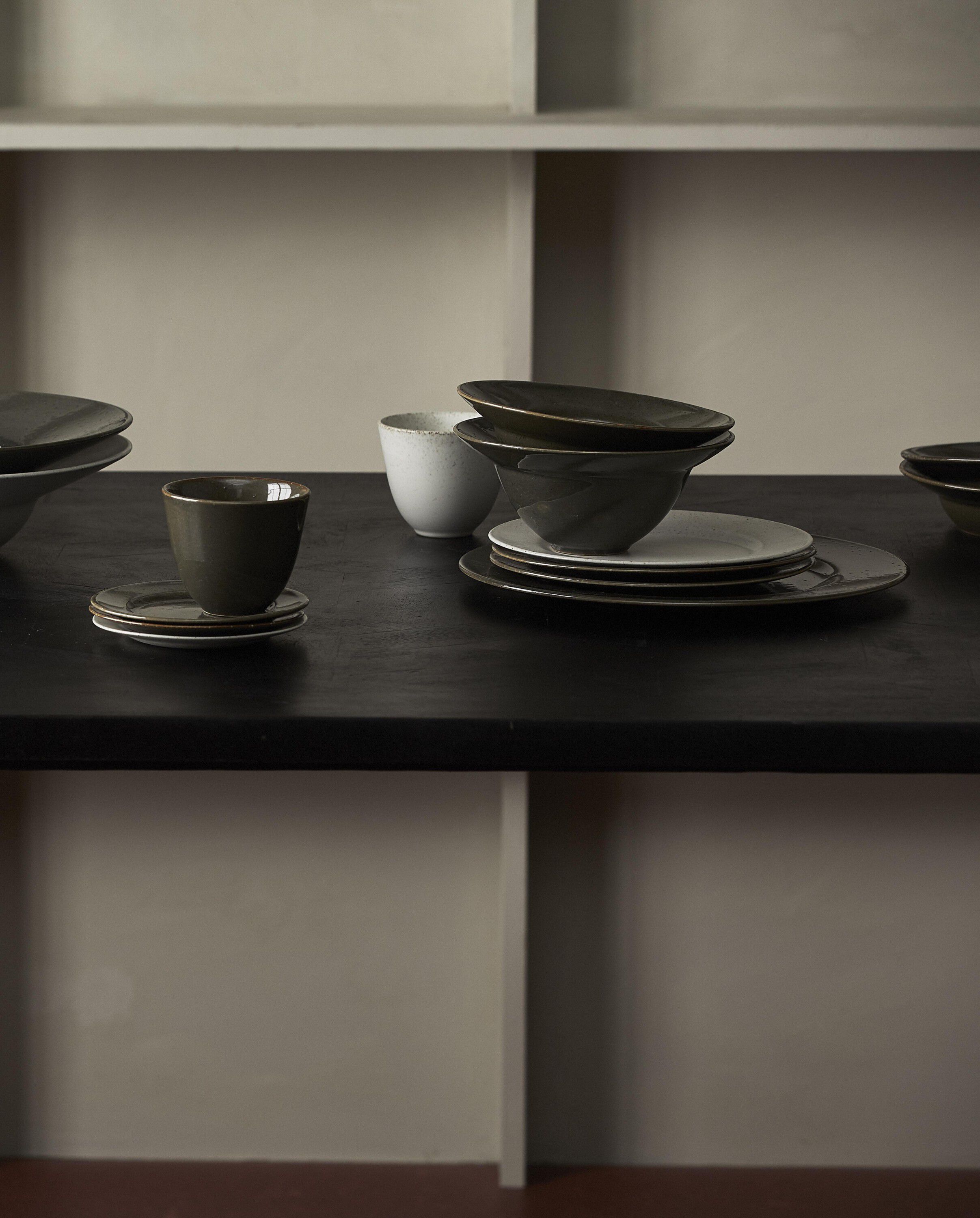 GRAWA soup plate, dark green